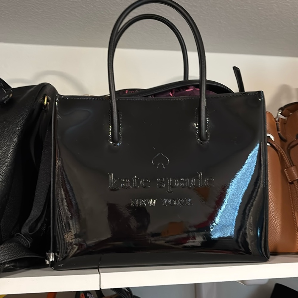 Kate spade black patten leather